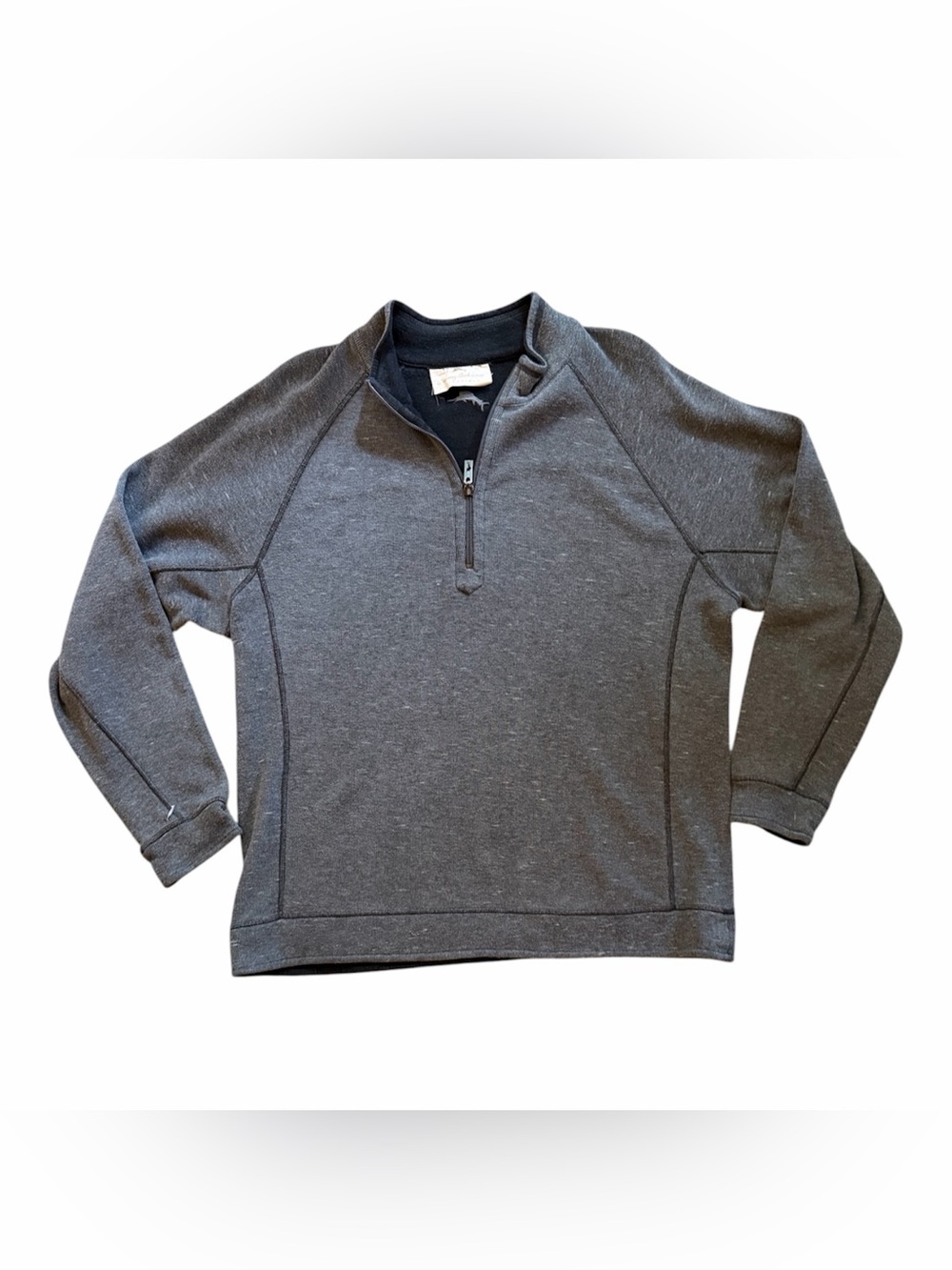 Tommy Bahama Men's Gray 1/4-Zip Sweatshirt Pullover